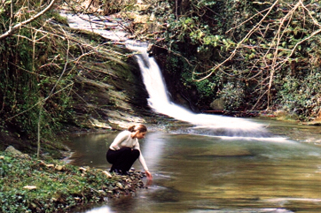 Amalurra stream and waterfall